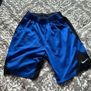 Nike Dri-Fit Youth Large black and blue athletic shorts